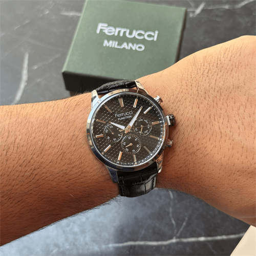 Ferrucci FER.03249FK.05 Deri Kordon Erkek Kol Saati