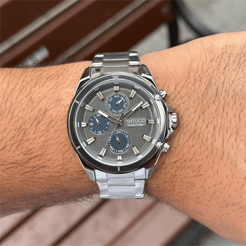 Ferrucci FER.03403M.03 Çelik Kordon Erkek Kol Saati