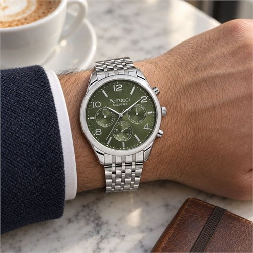 Ferrucci FER.03797M.03 Çelik Kordon Erkek Kol Saati