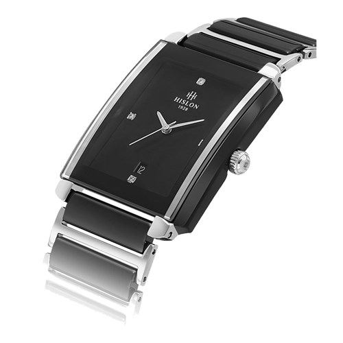 Hislon CL215S-04SS Seramik Pırlantalı Erkek Kol Saati