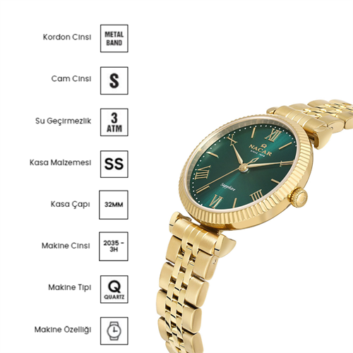 Nacar NC34-39B553-DNM Kadın Kol Saati