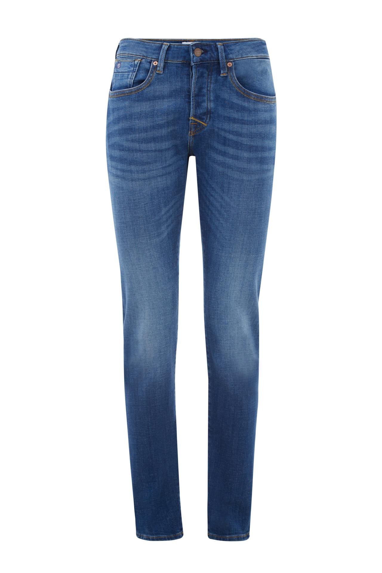 MARCEL Slim Straight Fit Normal Bel Düz Paça Koyu Indigo / Navy / Lacivert Erkek Jean Pantolon