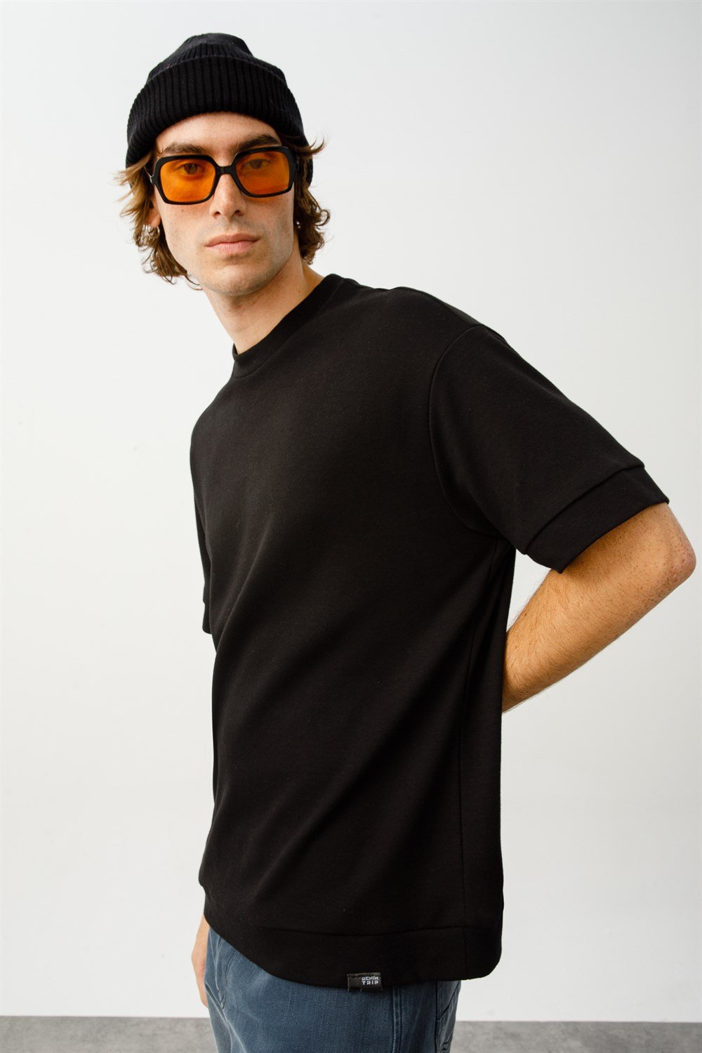 Oversize Fit Siyah Erkek T-Shirt