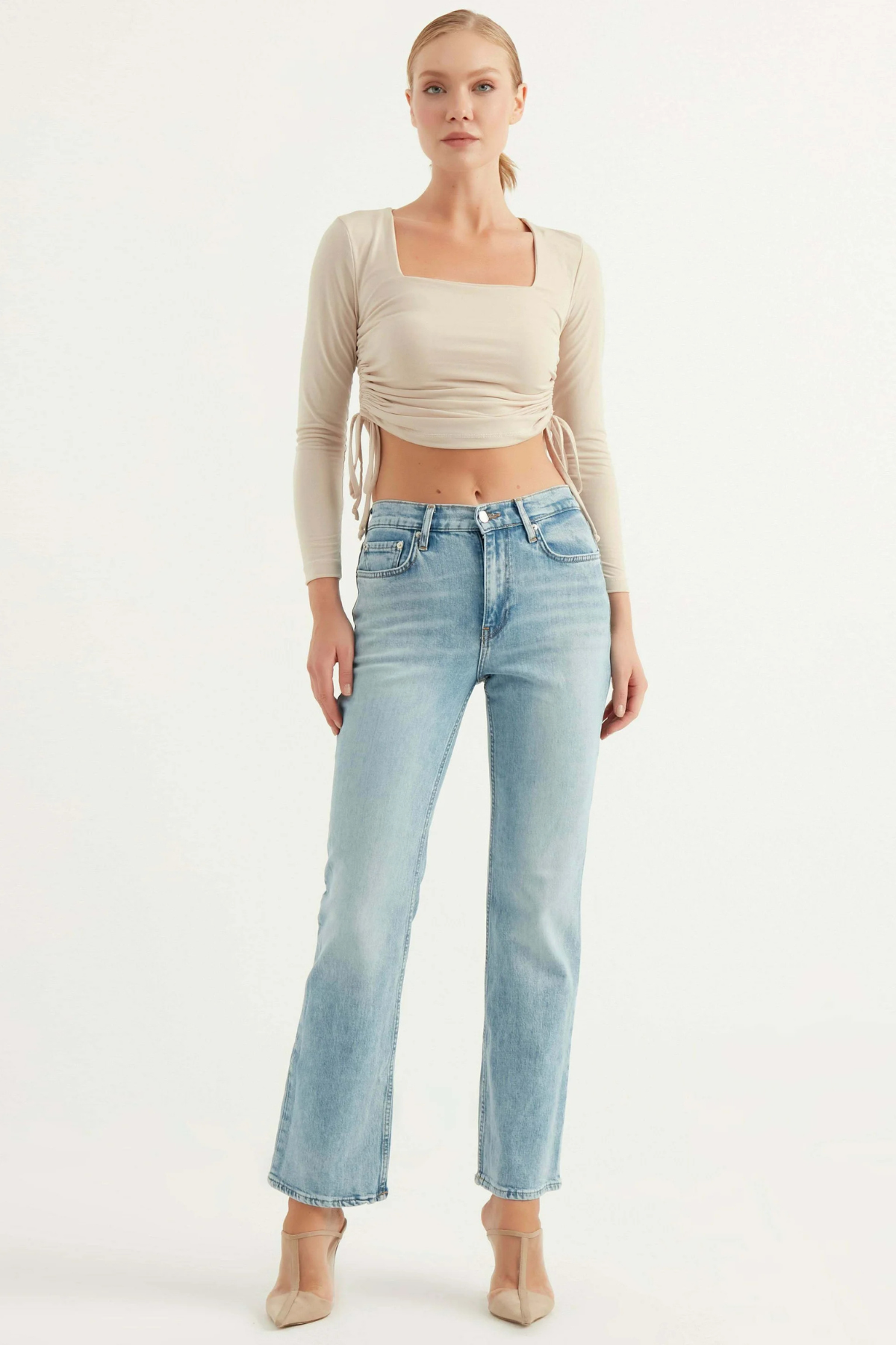 ROSIE Bootcut Fit Açık İndigo Kadın Jean Pantolon