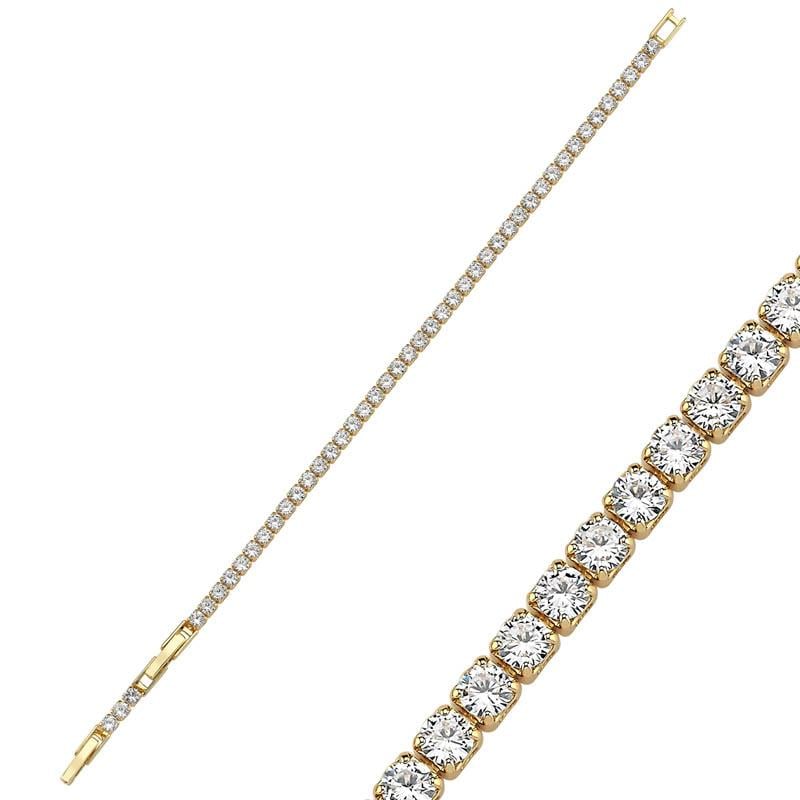 3mm 14K Rengi Su Yolu Bileklik