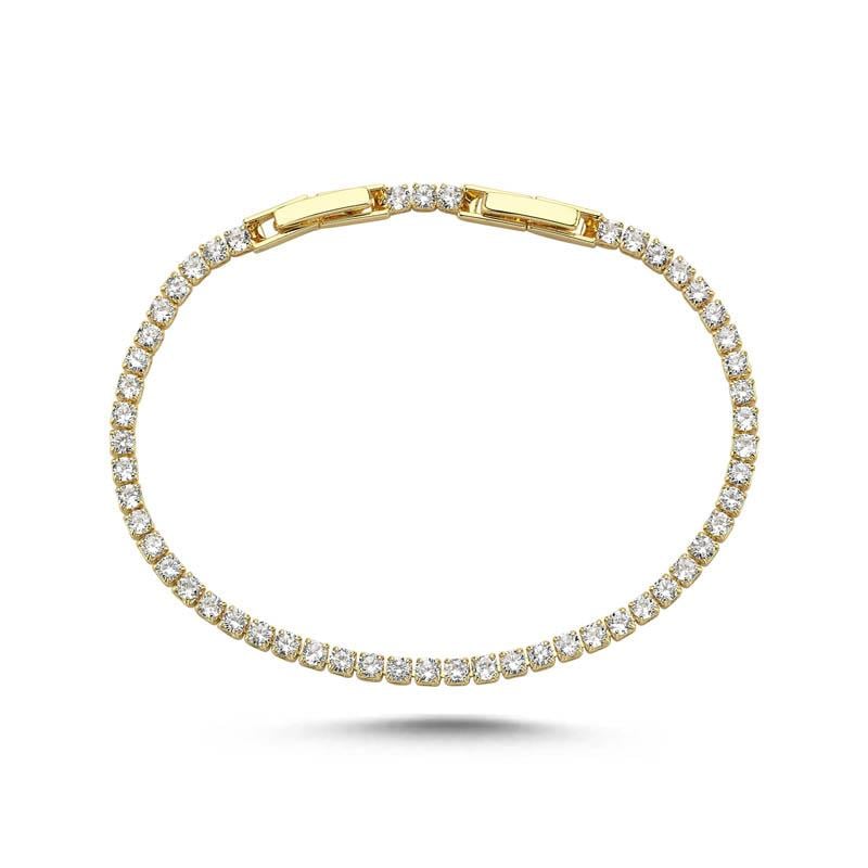 3mm 14K Rengi Su Yolu Bileklik