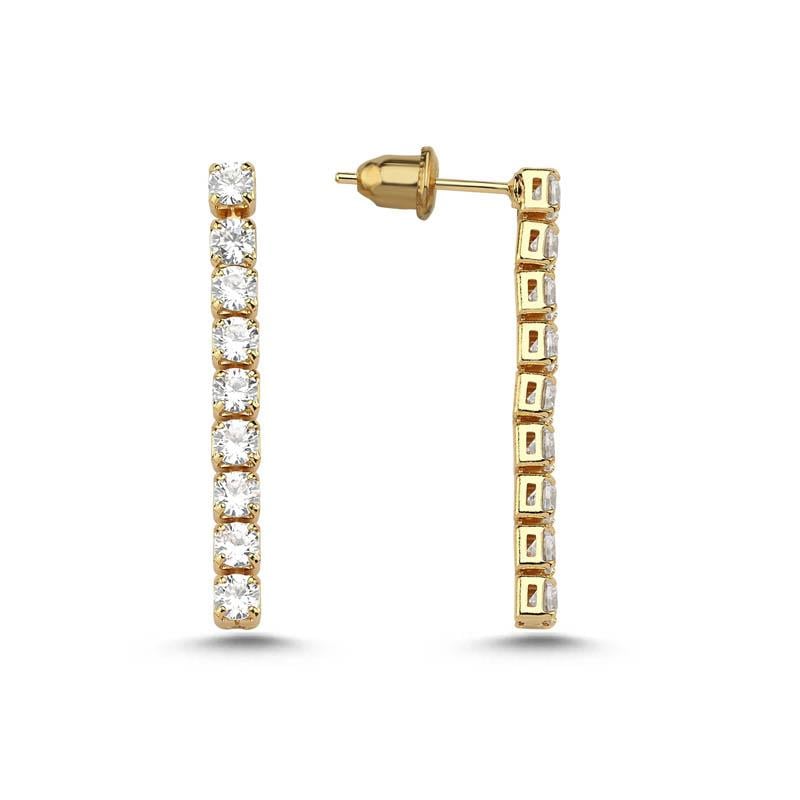 3mm Gold Su Yolu Küpe