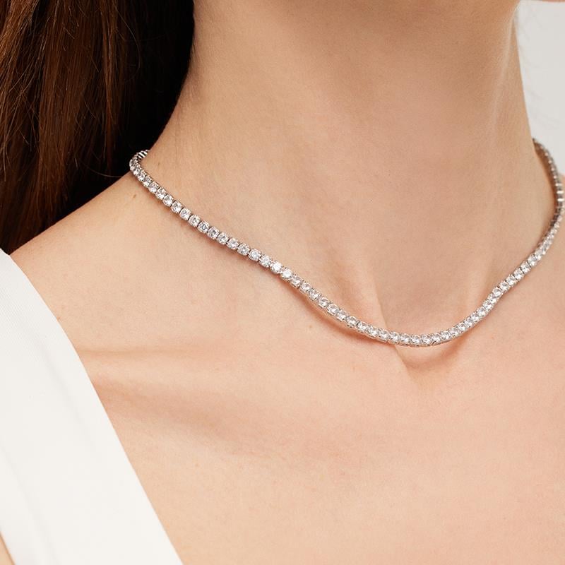 3mm Rhodium Su Yolu Kolye