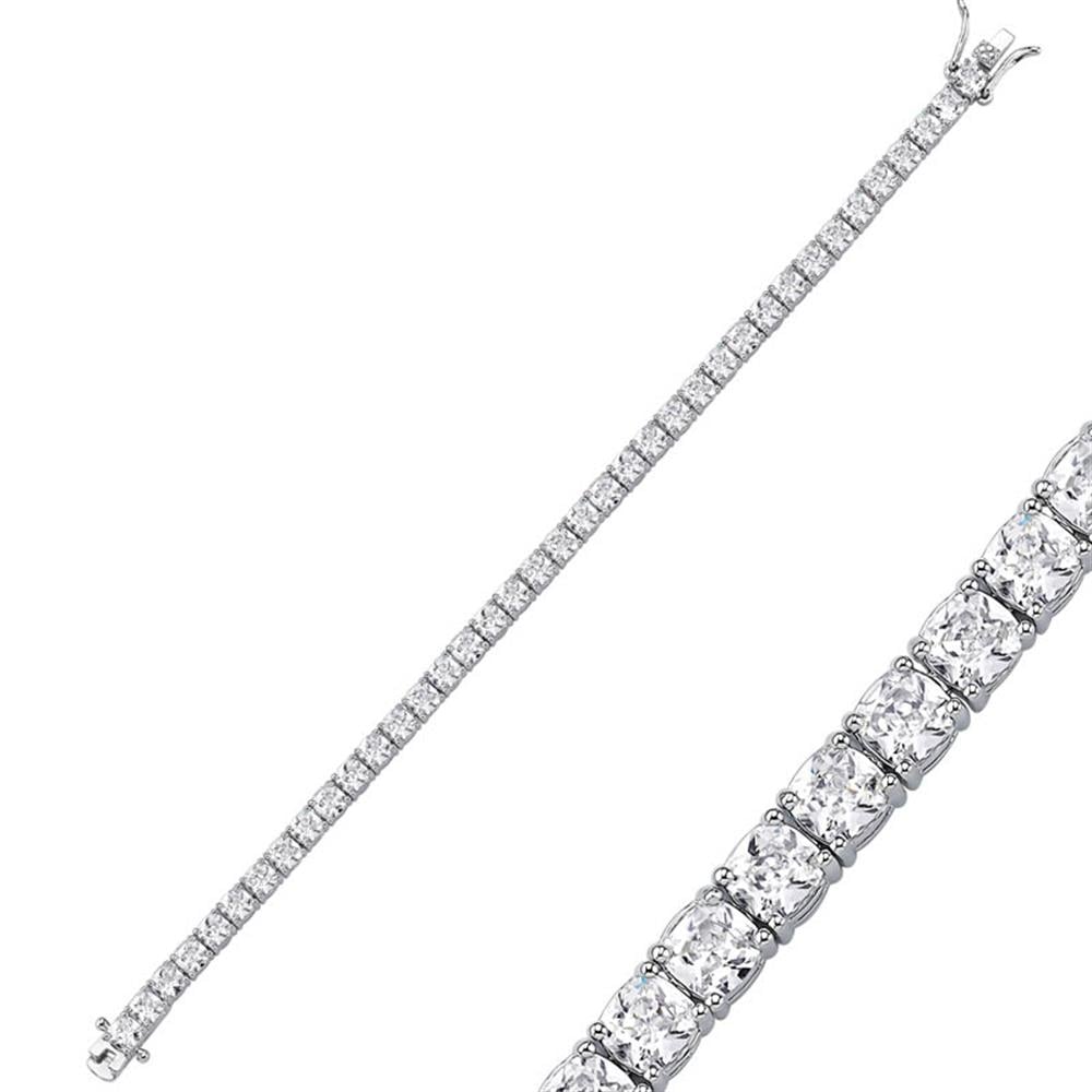 4mm Döküm Kare Taşlı Su Yolu Bileklik