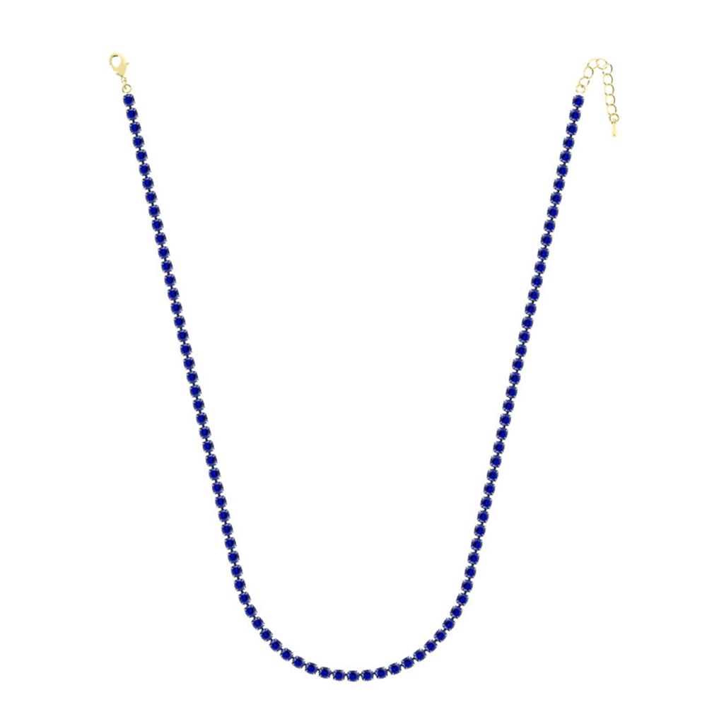4mm Lacivert Su Yolu Kolye