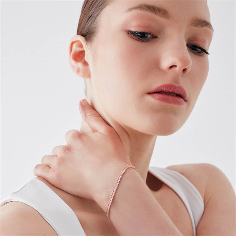 4mm Mor Baget Bileklik