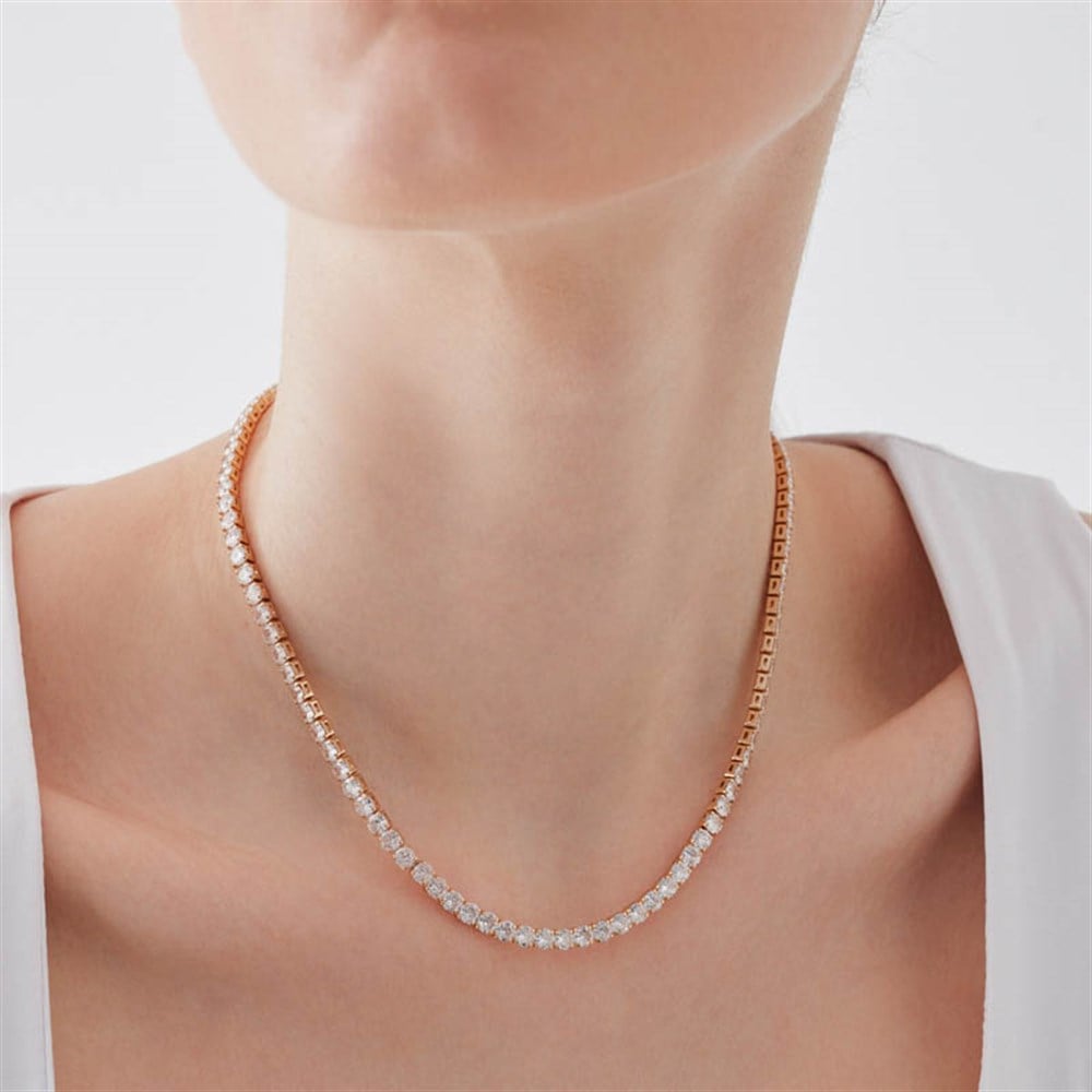 4mm Pembe Su Yolu Kolye