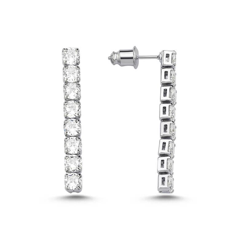 4mm Rhodium Su Yolu Küpe
