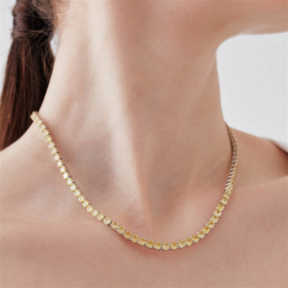 4mm Sarı Su Yolu Kolye