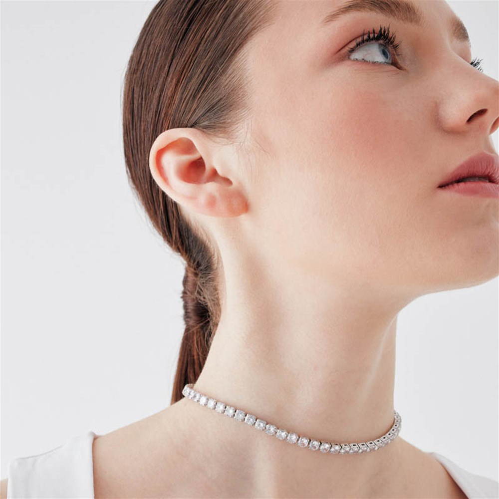 5mm Beyaz Su Yolu Choker