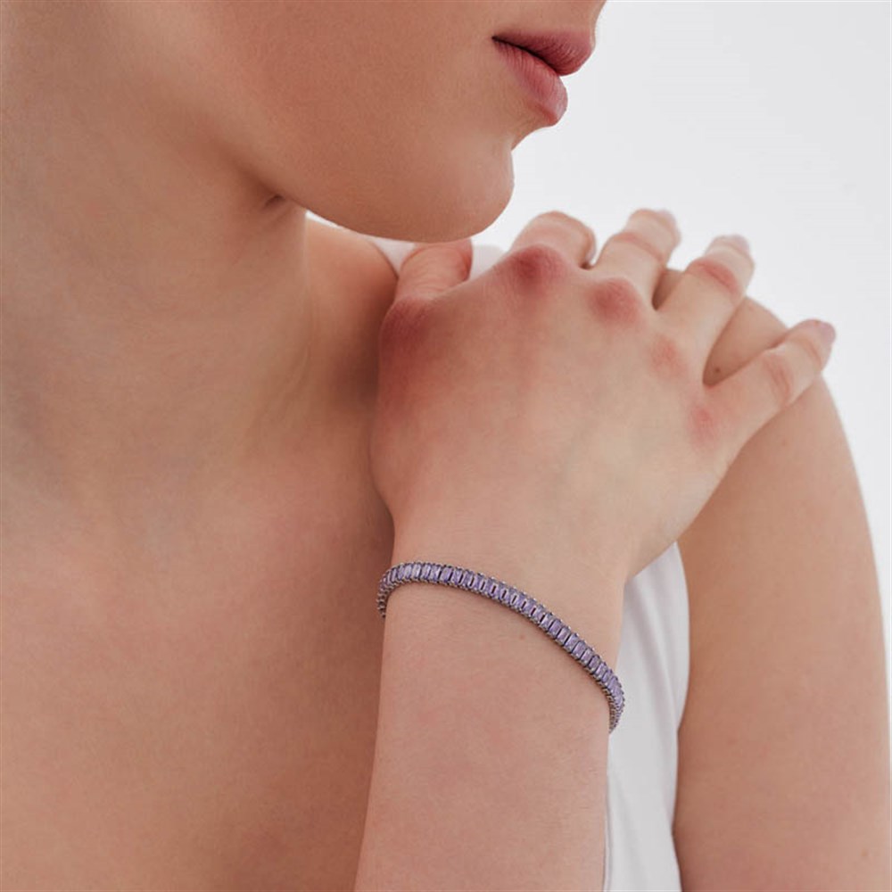 5mm Lila Baget Bileklik