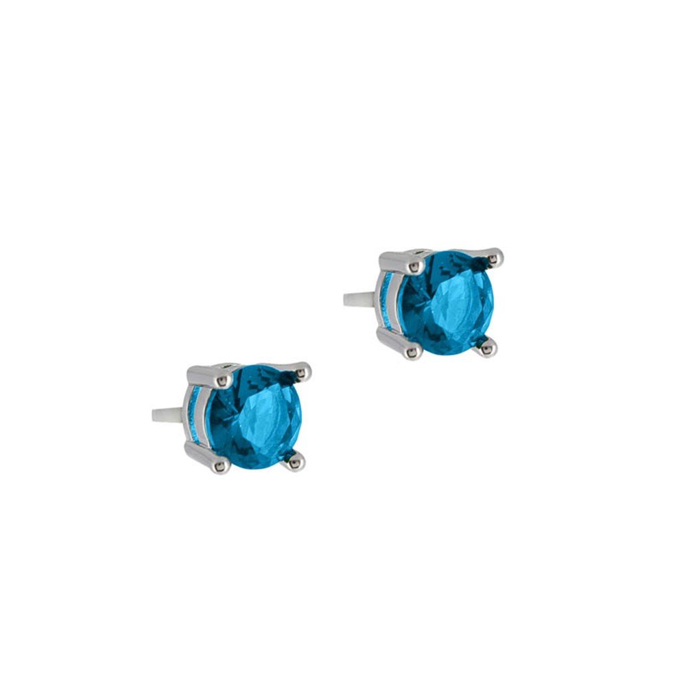 5mm Turkuaz Tek Taş Küpe