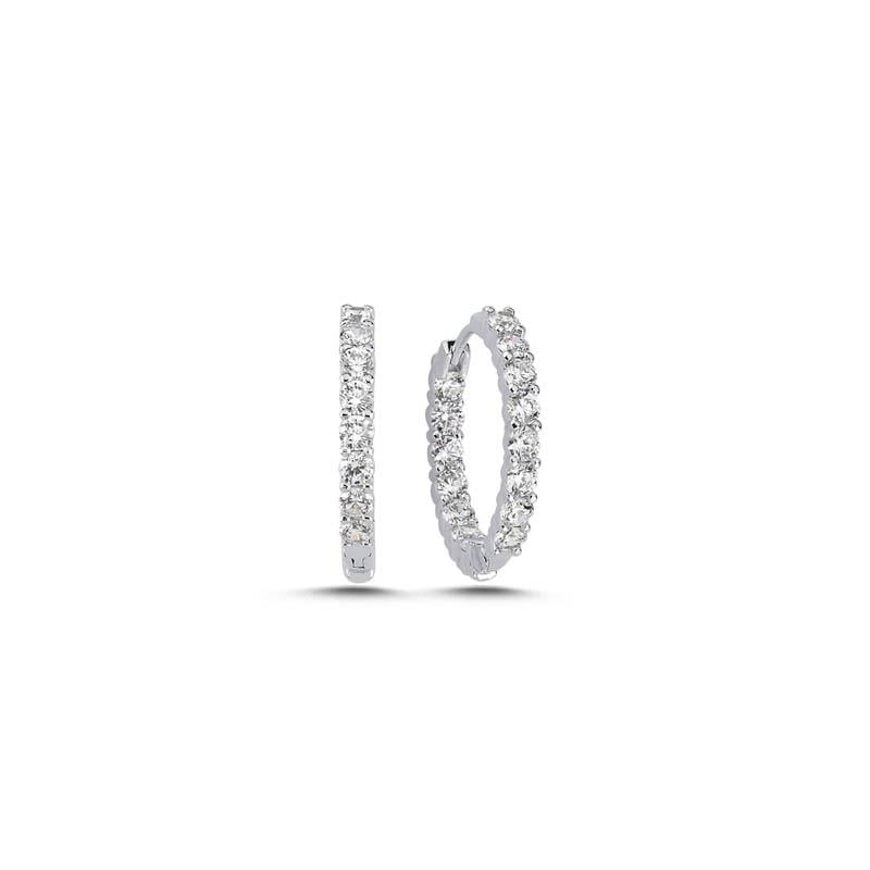 Circle Rhodium Küpe