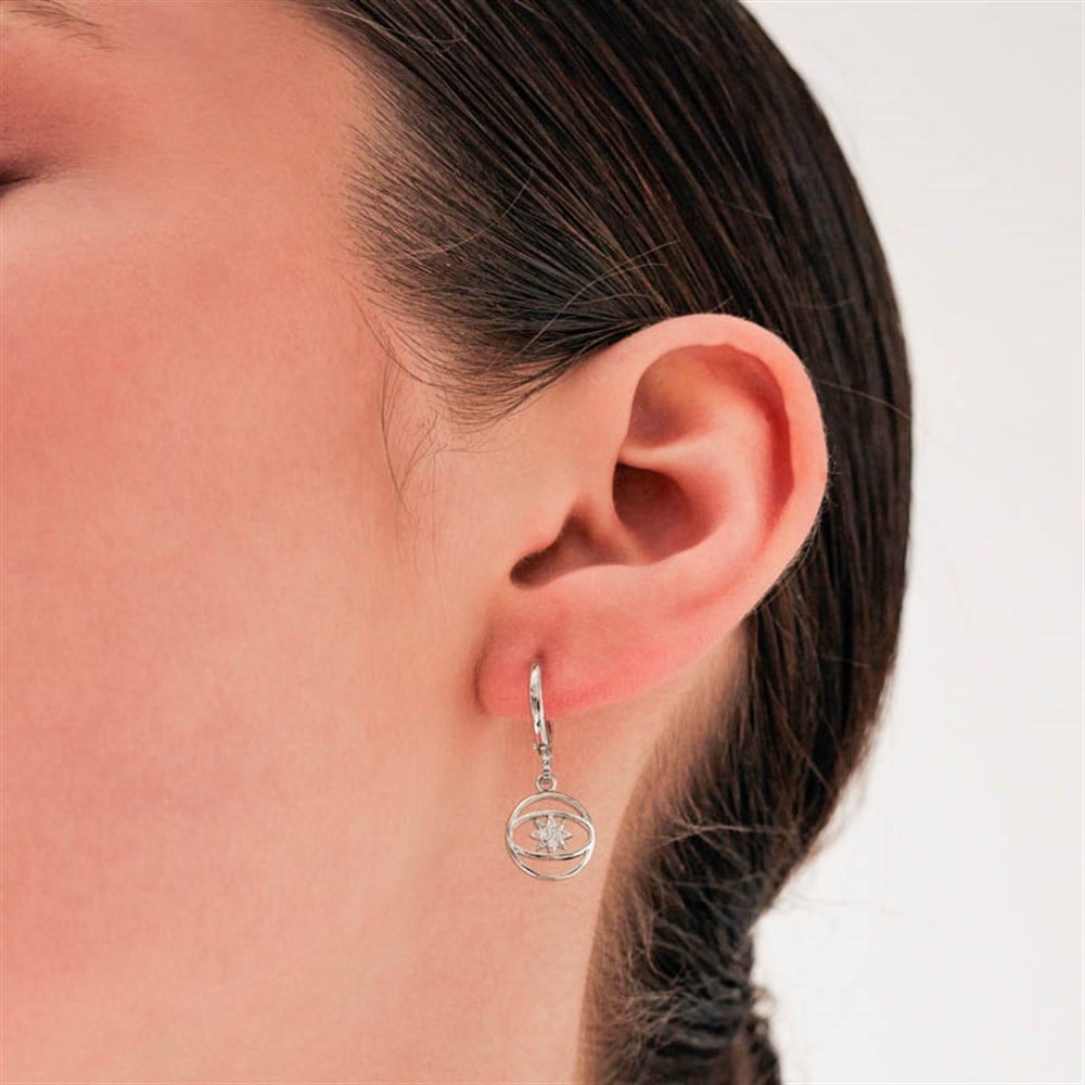 Eksen Rhodium Küpe