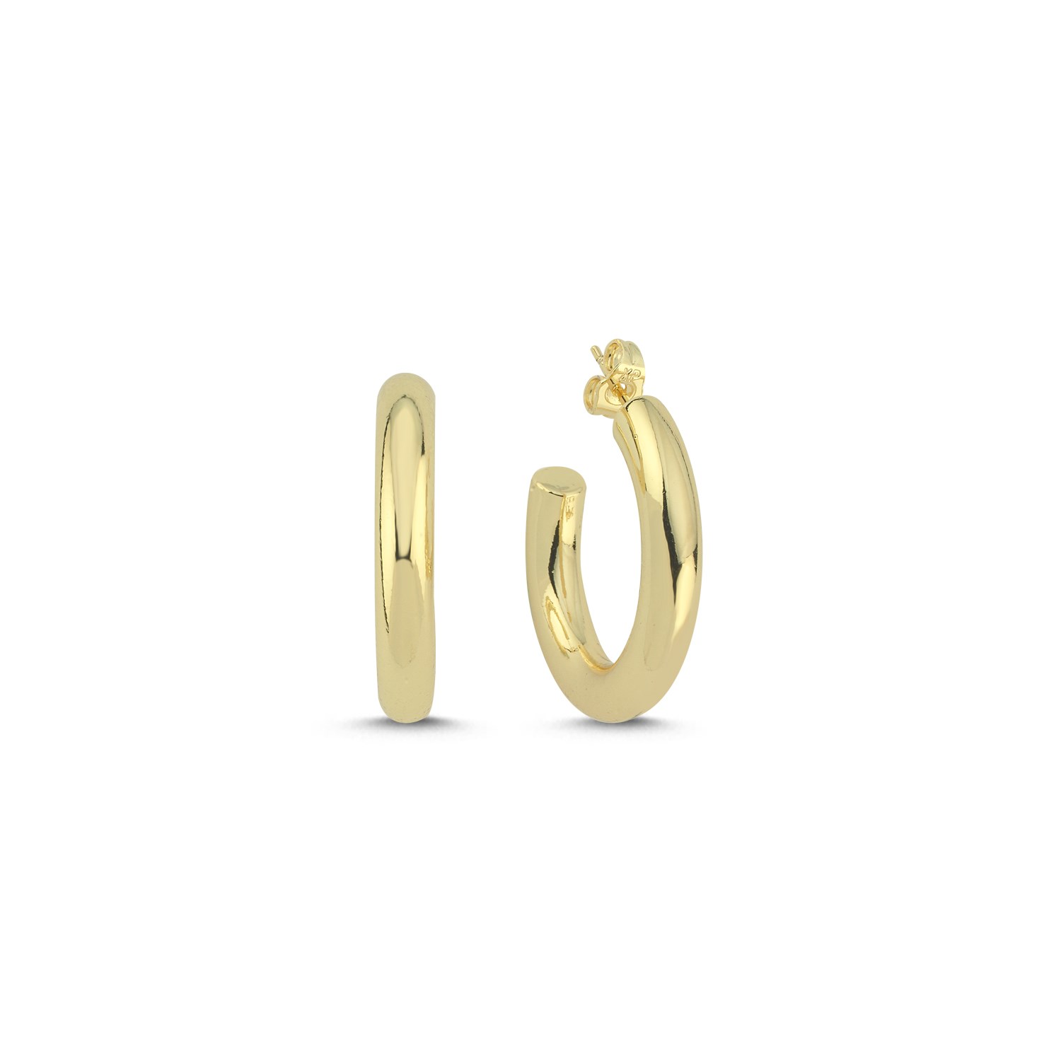 Half Gold Küpe