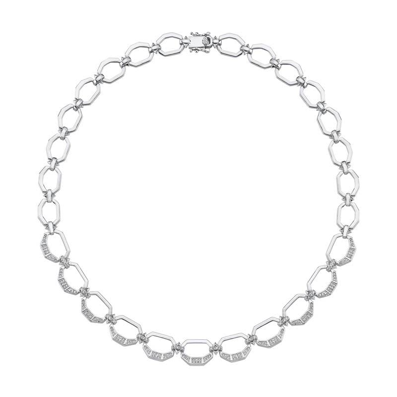 Hexagon Rhodium Kolye