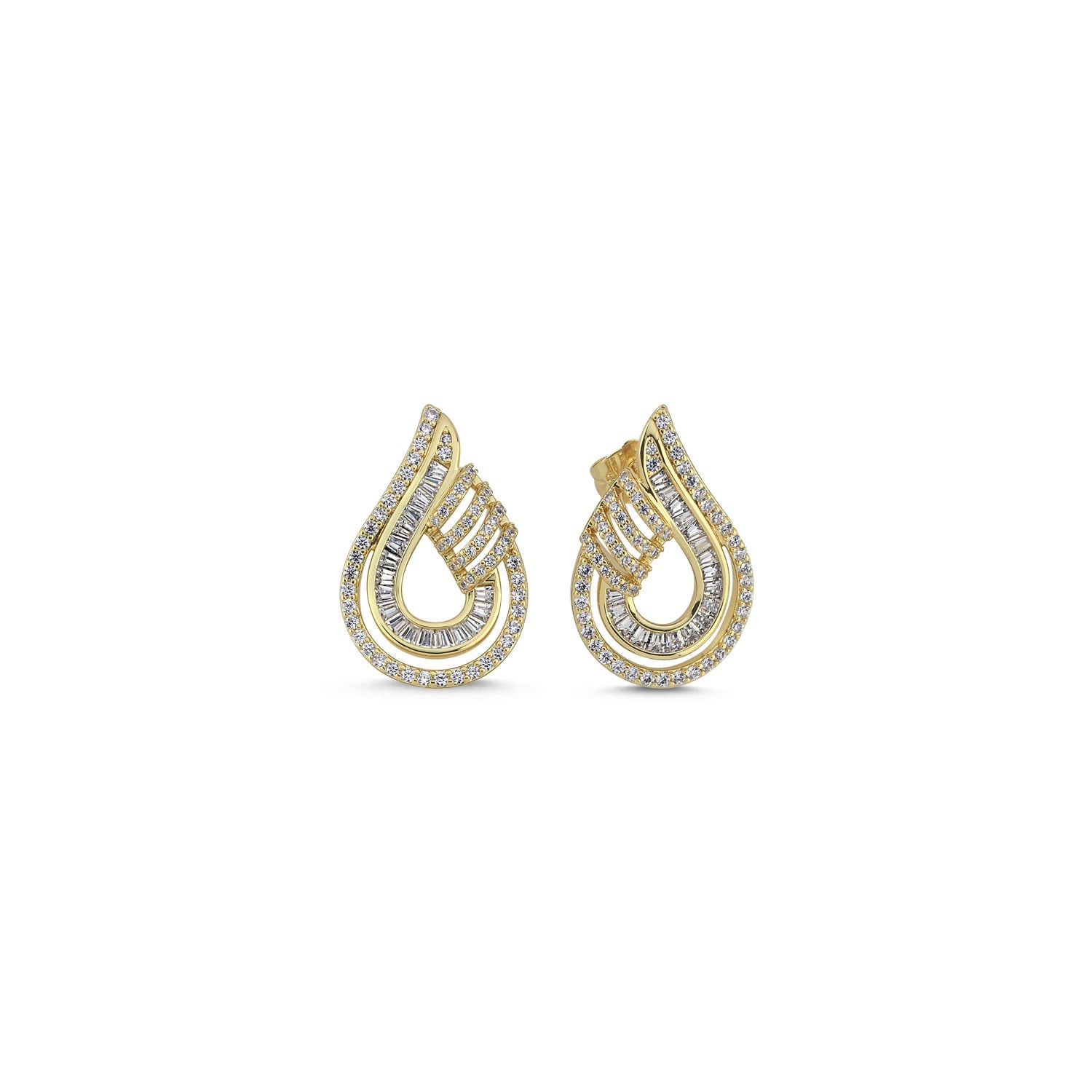 Kuğu Gold Küpe