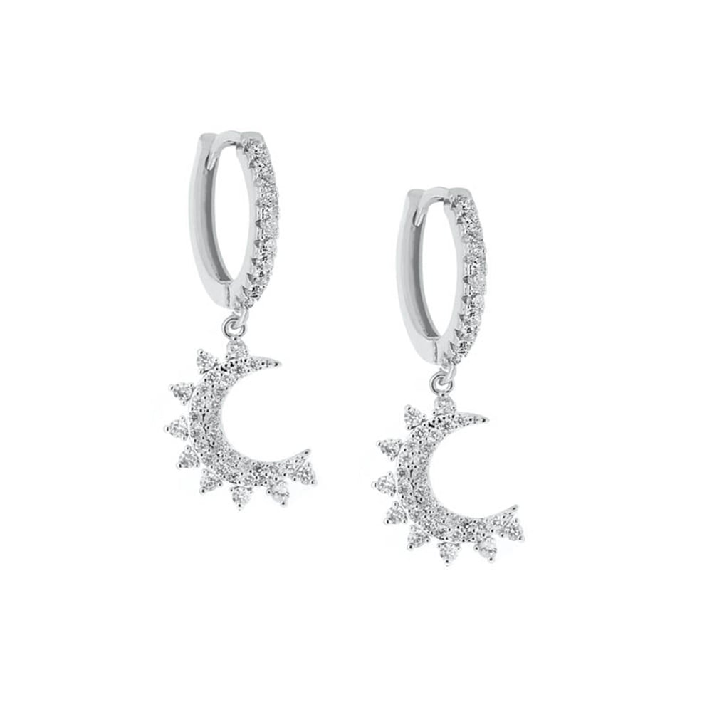 New Moon Rhodium Küpe