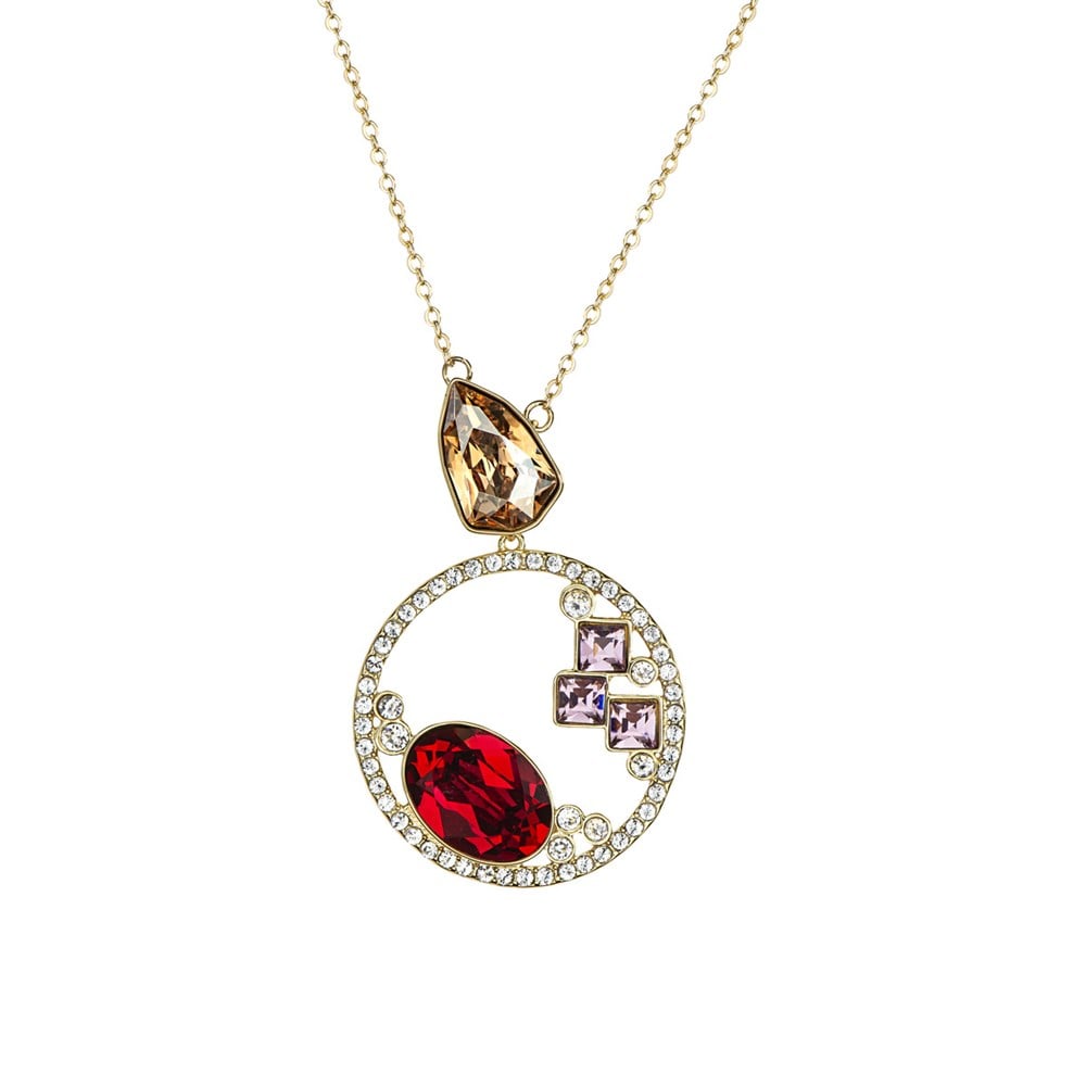 Swarovski Taşlı Halka Kolye