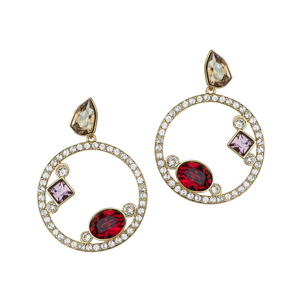 Swarovski Taşlı Halka Küpe