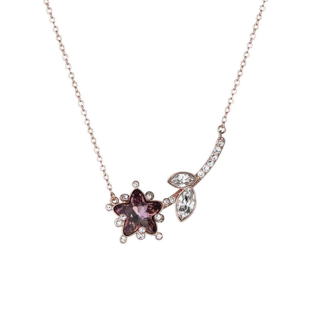 Swarovski Taşlı Yaprak Kolye
