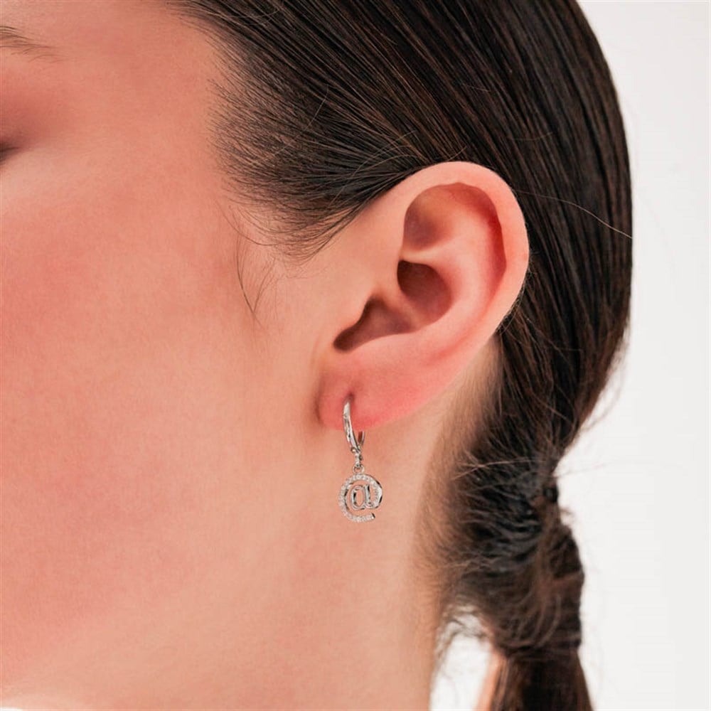 Tailed Rhodium Küpe