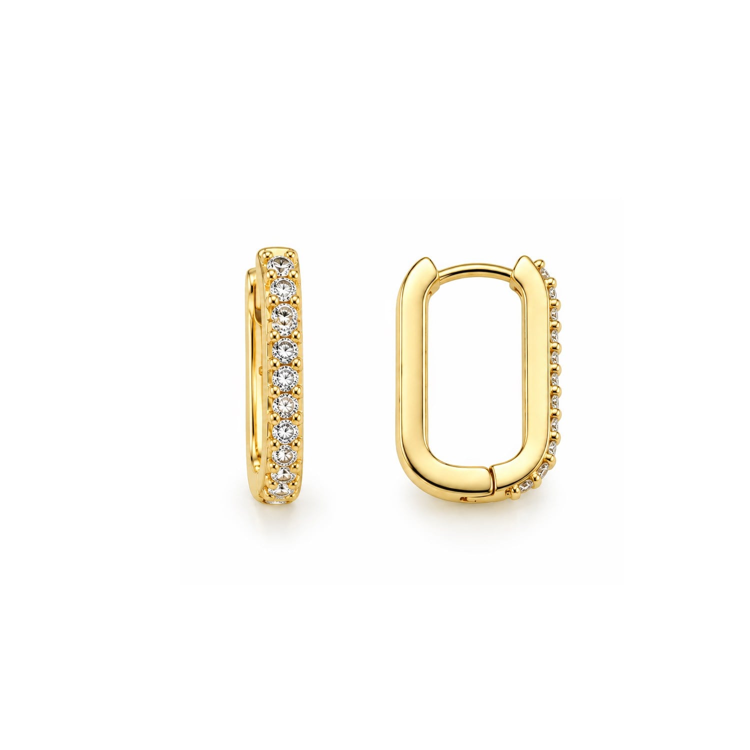 Taşlı Gold Küpe