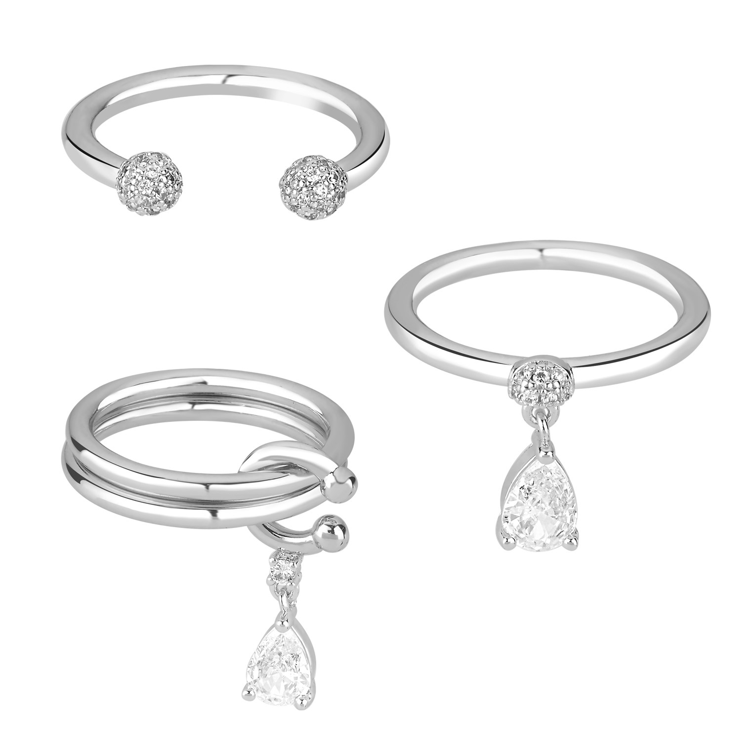 Vine Rhodium Yüzük