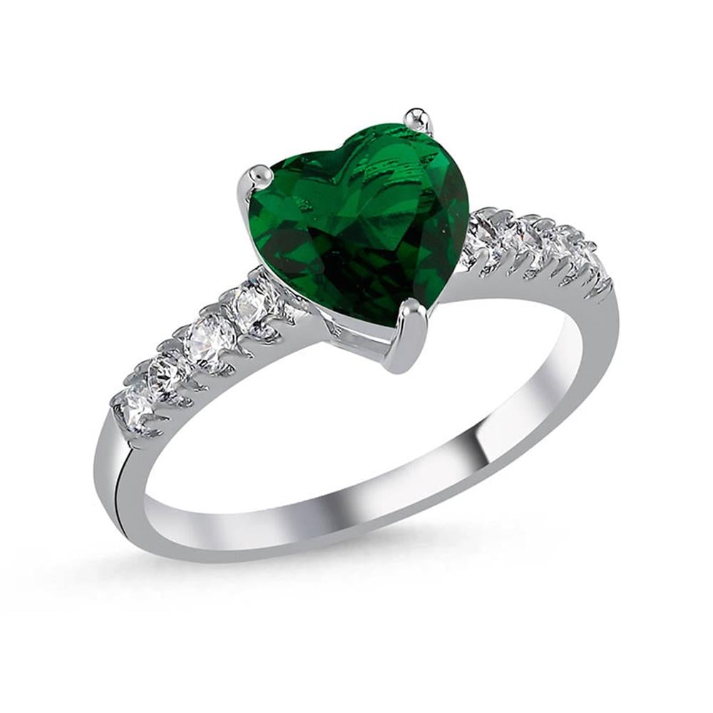 Yeşil Heart Yüzük