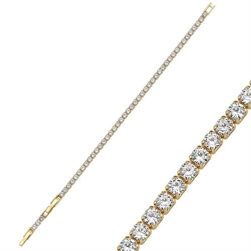 3mm 14K Rengi Su Yolu Bileklik