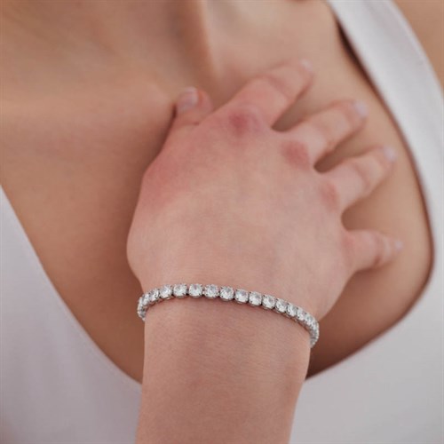 4mm Beyaz Su Yolu Bileklik