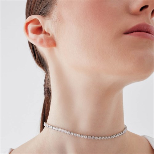 4mm Beyaz Su Yolu Choker