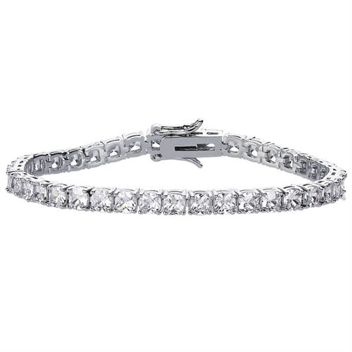 4mm Döküm Kare Taşlı Su Yolu Bileklik