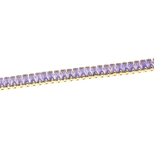 4mm Lila Baget Choker