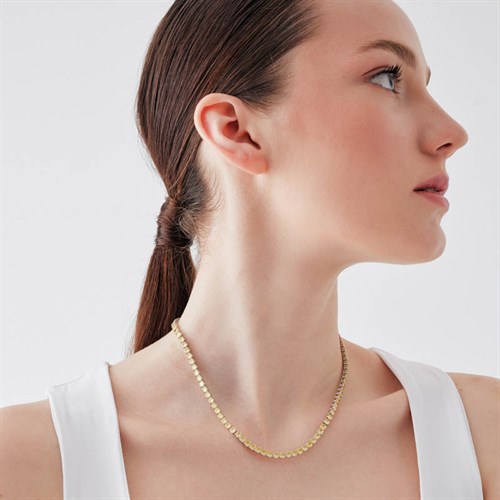 4mm Sarı Su Yolu Kolye