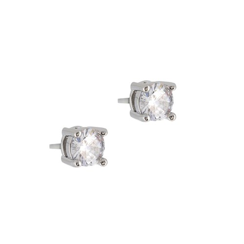 5mm Beyaz Tek Taş Küpe