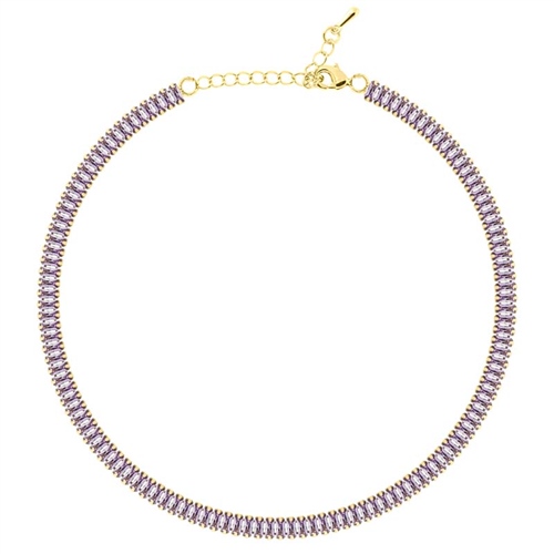 5mm Mor Baget Choker