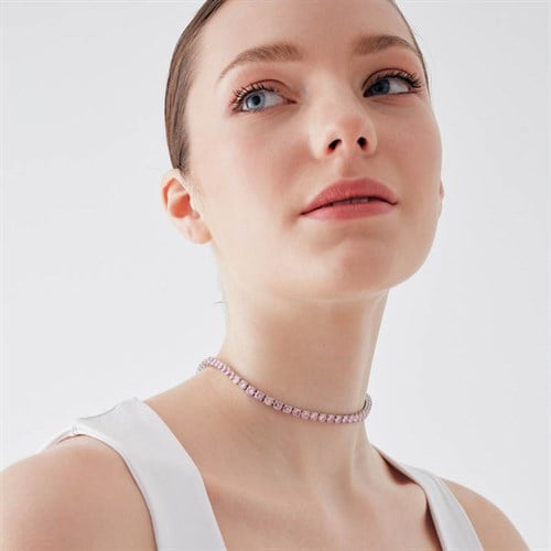 5mm Pembe Su Yolu Choker