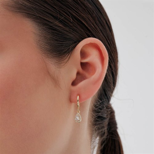 9mm Damla Gold Küpe