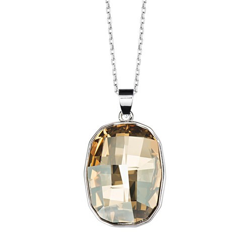Dikdörtgen Swarovski Kristalli Kolye