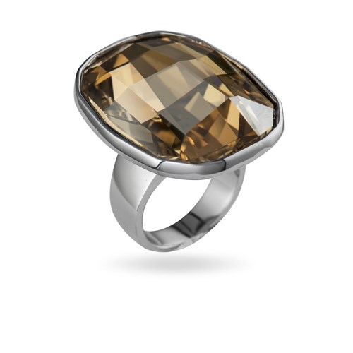 Dikdörtgen Swarovski Kristalli Yüzük