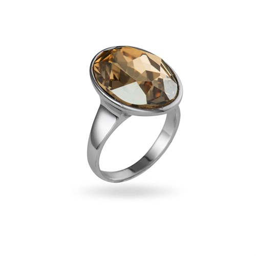 Oval Swarovski Kristalli Yüzük