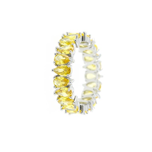 Sarı Damla Taşlı Tamtur Yüzük