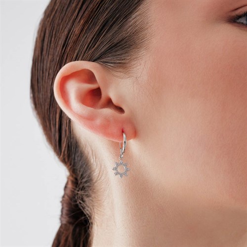 Sunflow Rhodium Küpe