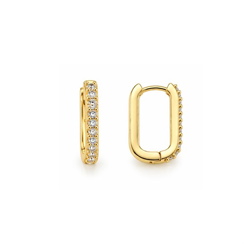Taşlı Gold Küpe